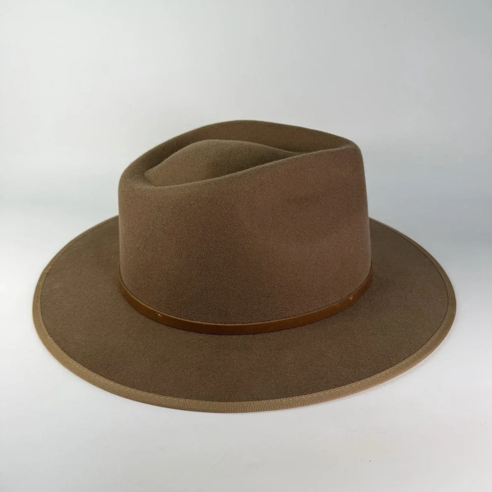 Will & Bear Western Hat Men's Size XL  Brown With Leather Strap 100% Wool Cowboy